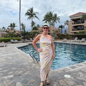 PQ Swim Pastel Multicolor Velvet Swim Coverup Women's Medium/Large